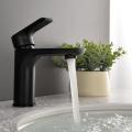 Matte Black One Hole Bathroom Sink Basin Faucet