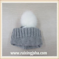 Girl Knit Hat With Fur Ball