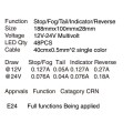 DOT ECE aprobó LED cola parada vuelta inversa combinación ligera, impermeable, resistente