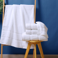 Hot Sale Luxury Border Design White Hotel Towel