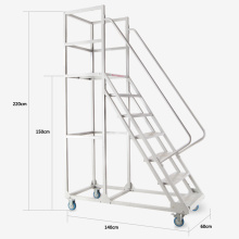 Mobile Platform Ladder Warehouse Seven-step Climbing Ladder