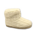 white soft lady slipper boots for womens