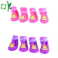 Caliente-venta de mascotas Rainshoes Rain Boot Silicone Dog Shoes