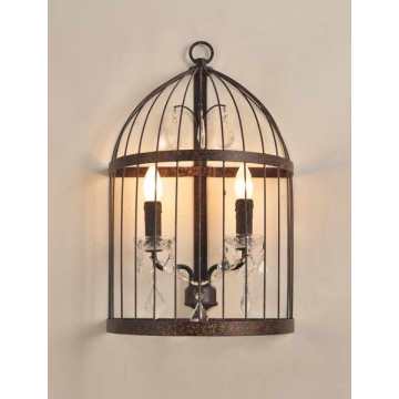 Contemporáneo Hotel Bedside Birdcage pared de luz (MB2001-2LRR)