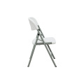 Silla plegable de resina blanca, paquete de 4