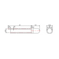 400nm-405nm UV Púrpura LED Lente transparente de 3 mm