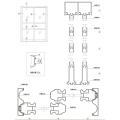 Aluminiumprofile 82mm Schranktür