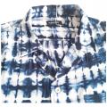 Men casual rayon corbata teñida camisa de manga corta