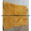 Trabajo de seguridad industrial de cuero de vaca Split cuero guantes