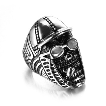 War souvenir cap Smoker skull ring