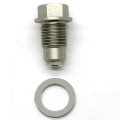 Stainless steel neodymium magnet fuel drain plug