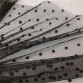 Flocked DOT Mesh Fabric for Dress and Decoration