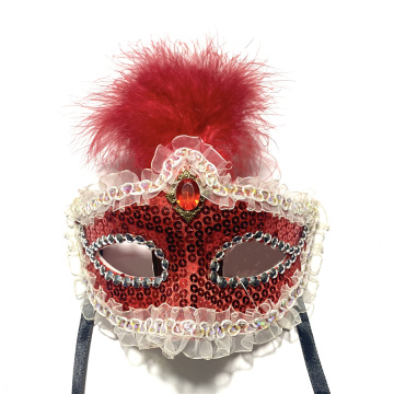 Máscaras de plumas carnaval decorativas