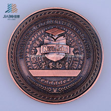 Custom 3D Logo Antique Bronze Souvenir Coin of Honor in Metal