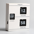 White Book Flip Clock for Decor