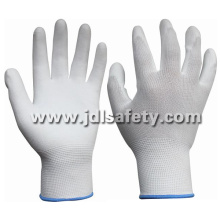White ESD Work Glove with PU (PC8112)