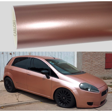 Satin Metallic Rose Gold Coche Vinyl Wrap