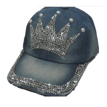 2014 new arrival cowboy crown rhinestones snapback caps fashion design women hats