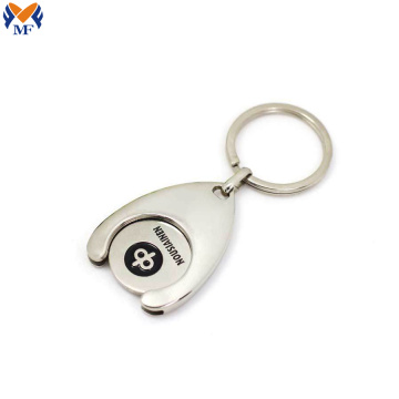 Custom trolley coin keychain keyring