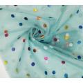 Voile fabric with big polka dot for tutu