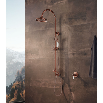 Retro shower column kit for hotel bathroom