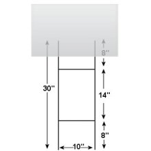 10X30′′ Sign Wire Stakes for America and Australia