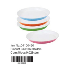 Ceramic colorful coating round pan