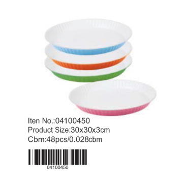 Ceramic colorful coating round pan