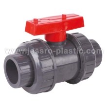 ROBINET À BOISSEAU SPHÉRIQUE UNION PVC VALVES-DOUBLE