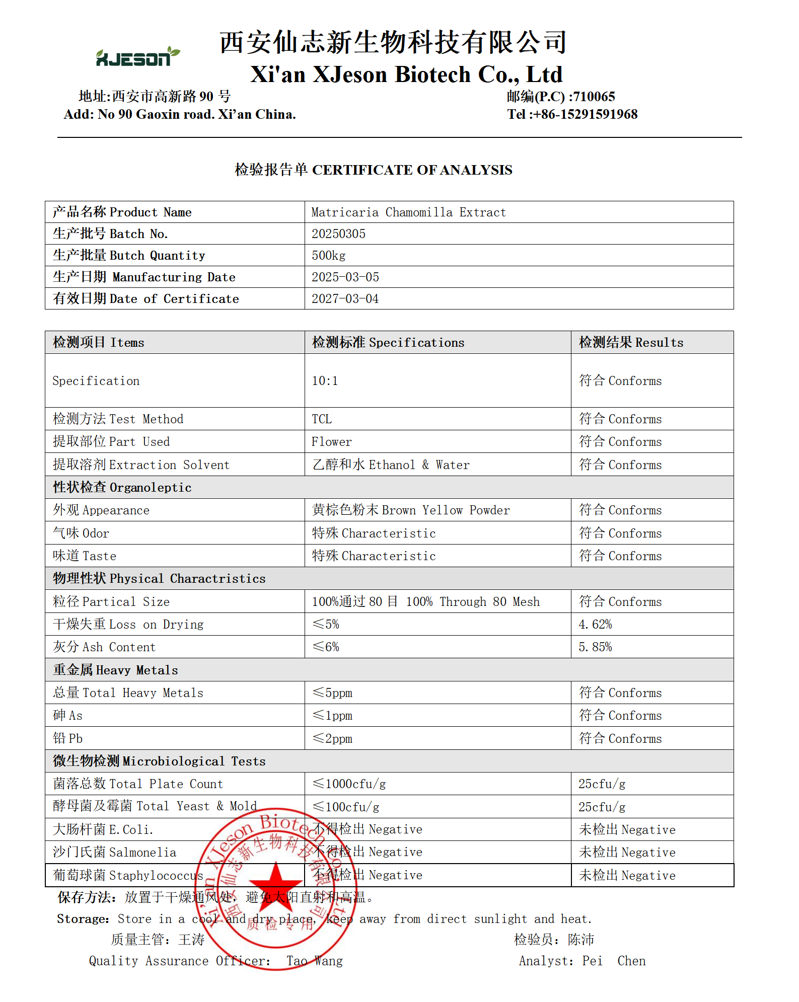 Matricaria Chamomilla Extract (3) Matricaria Chamomilla Extract (3)