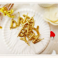 Gold Color Birthday Use Decoration Letter Candles