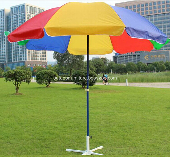 Metal Straight Outdoor Beach Colorful Umbrella