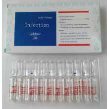 Drogues certifiées GMP, médicaments pharmaceutiques, injection de diclofénac sodique, injection de diclofénac