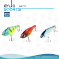 Angler Selecione ABS Hard Lipless top moldura de pesca com isca Vmc ganchos agudos (LL0776)