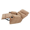 Single Fabric Recliner Sofa With Cupholder