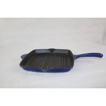 Square Cast Iron Enamel Skillet