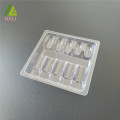 Plateau jetable transparent en plastique de 5 ampoules