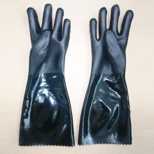 35см черные рабочие перчатки из ПВХ