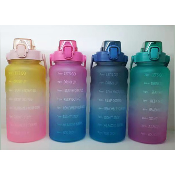 64oz. water bottle with times Motivational Drinking Water Bottles with Carrying Strap