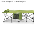 Cama militar plegable individual de lujo con almohada