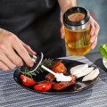 Clear Glass Seasoning Salt Bottle with Spoon Brush