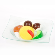 Plastic Disk Disposable Saucer Classical Square Dish