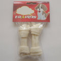 Productos para mascotas 4 &quot;-4.5&quot; Blanco Blanqueado Knot Bone Dog Masticar