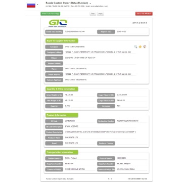 Russland Import von Ethylacetat-Daten