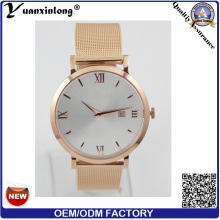 Parte posterior del acero inoxidable relojes hombres, ver caso Slim, YXL-028 Japan Movt Quartz Watch