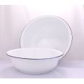 White Simple Useful Enamel Basin with Different Size