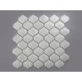 White Stone Pattern Glass Mosaic Tiles For Kitchen