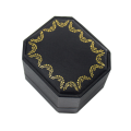 Luxury Gold Stamping Black Paper Gift Ring Box