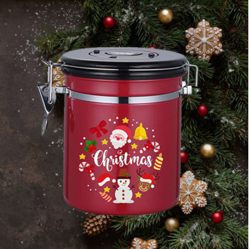 Christmas Coffee Canister For Kitchen Storage