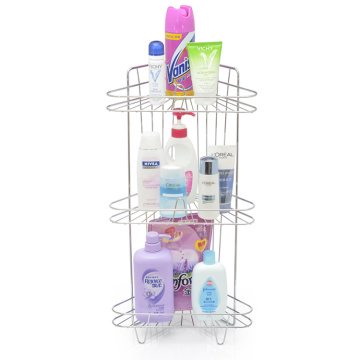 Free standing bathroom shower corner rack